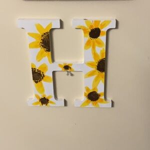 Sunflower Decorative Letter H